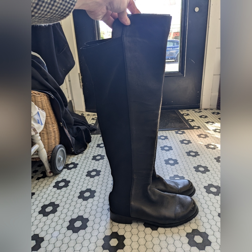 Stuart Weitzman 5050 black Russell & Bromley boots